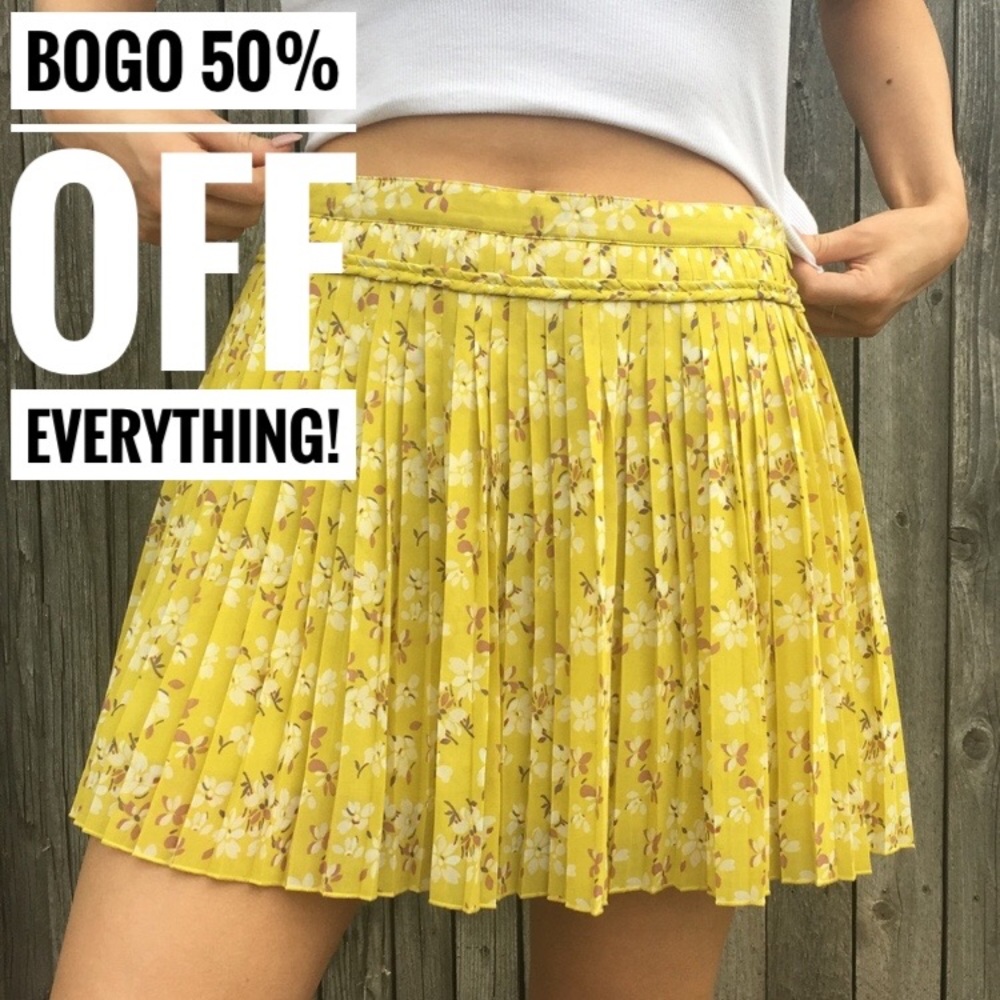 American Eagle Pleated Chiffon Skirt